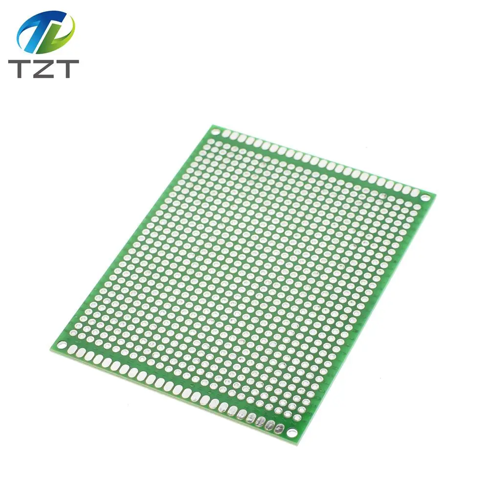 1 шт. TZT 7x9 7*9 см двухсторонний Прототип PCB Луженая универсальная плата экспериментальная пластина схема отверстие хлеб доска зеленый