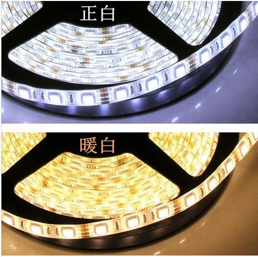 #Best 5M LED strip 5050 IP65 Waterproof 60LED M DC12V Flexible LED Light Strip RGB Warm Cool White led ruban luces led tiras