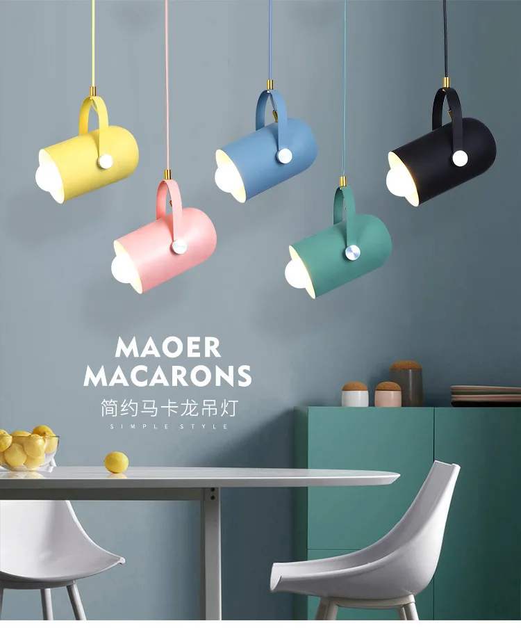 

6PCS Northern Originality Personality Bar Counter Background Lamp Cafe A Single Head Pendant Lights Hanglamp