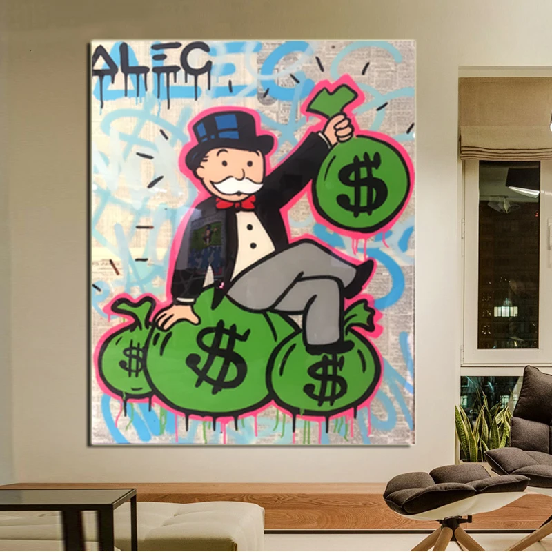 

Alec Monopoly Wall Art Canvas Poster And Prints Canvas Painting Decorative Picture For Office Living Room Home Decor Accessories
