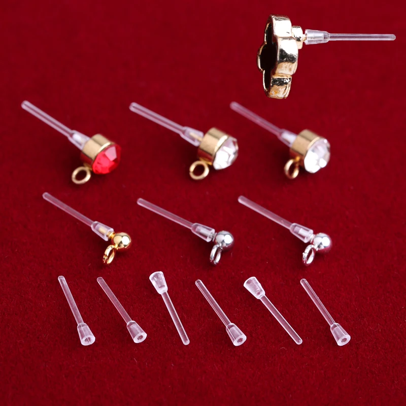 

Resin earrings Female replace Conversion needle Transparent Invisible Prevent allergy Hand made diy ear accessories