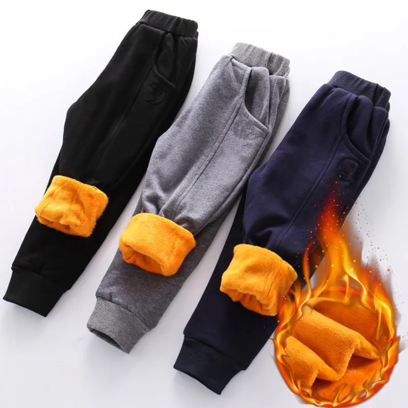 

DZIECKO Baby Boys Pants Winter Plus Warm Velvet Trousers Cotton Sports School Pants Boys Sweatpants roupas infantis menino