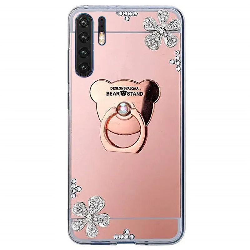 Чехлы для телефонов Huawei P20 lite mate 20 P30 Pro зеркальный кольцевой держатель защитный