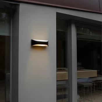 

Outdoor waterproof PC E27 light garden Nordic simple creative indoor stairs home aisle villa balcony grey Lampe murale wall lamp