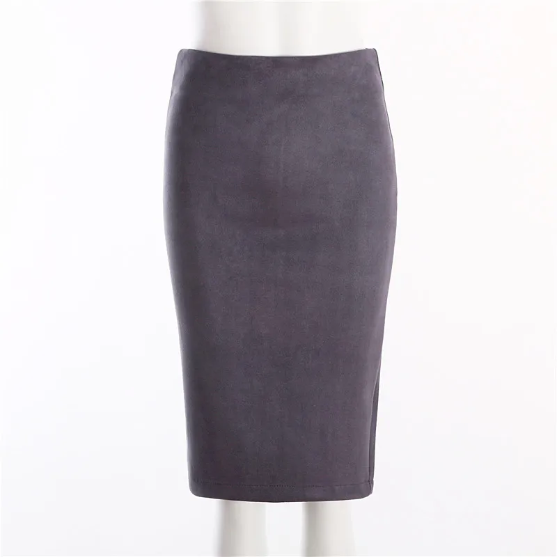Женская замшевая юбка карандаш с высокой талией 7 цветов|skirt female|midi skirtwomen midi skirt |