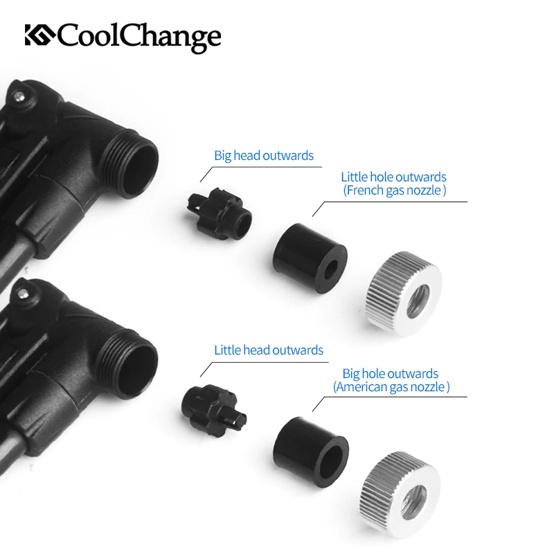 CoolChange 120PSI Портативный мини велосипедный насос из алюминиевого сплава MTB дорожный