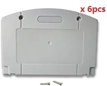 

Ruitroliker 6pcs/set Gray Housing Case Cartridge Card Shell Cover with screws For N64-US Version
