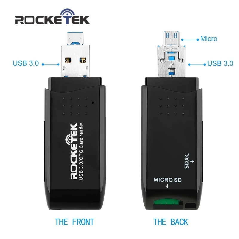 Rocketek usb 3 0 multi 2 in 1 memory OTG phone card reader 5Gbps adapter for 5
