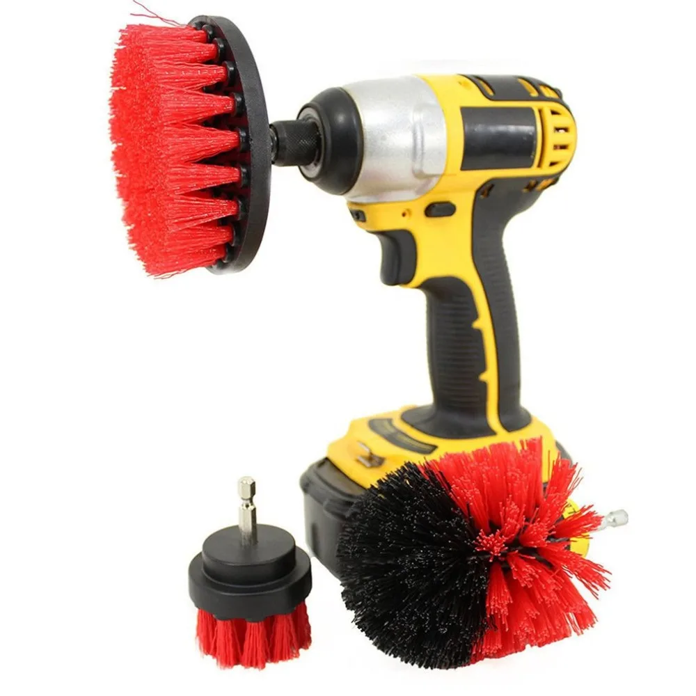 

3 pcs/set Power Scrubber Brush Drill Brush Clean for Bathroom Surfaces Tub Shower Tile Grout Cordless Power Scrub Cleaning Kit