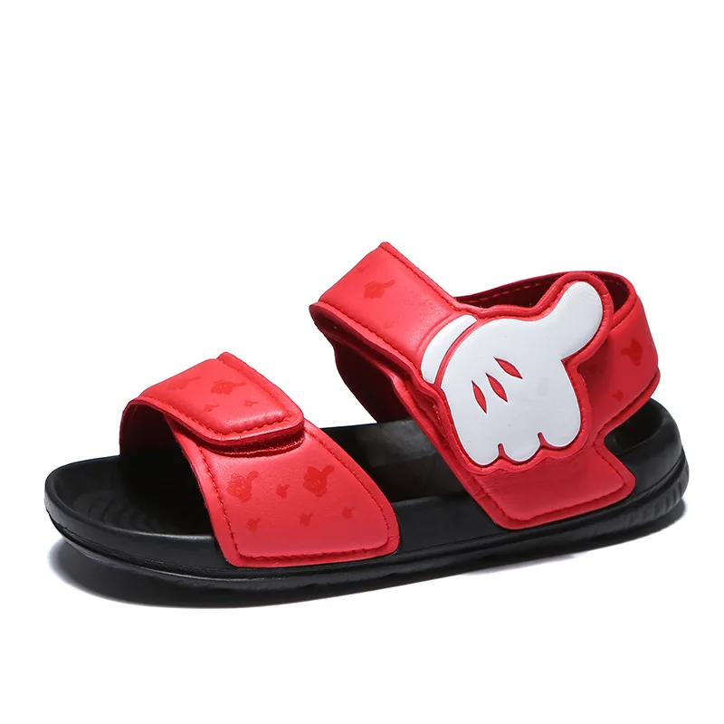 Disney/новые детские сандалии на мягкой подошве для мальчиков и девочек, пляжная обувь с героями мультфильмов «мстители», водонепроницаемая обувь с открытым носком, Размер 23-31 - Цвет: 3
