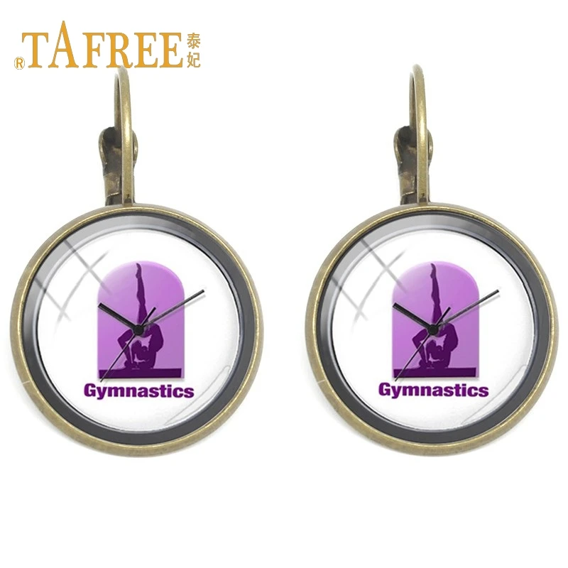 GY091 TAFREE простой клипсы стеклянный кабошонный купол книги по искусству изображение любит гимнастика для женщин женские серьги друзья подарки ювелирные изделия GY076 - Окраска металла: GY091