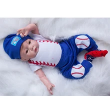 The Latest Baseball Boy Reborn Doll 20 Inch Newborn Alive Babies Real Touch Dolls Toy With Rooted Mohair Kids Birthday Gift