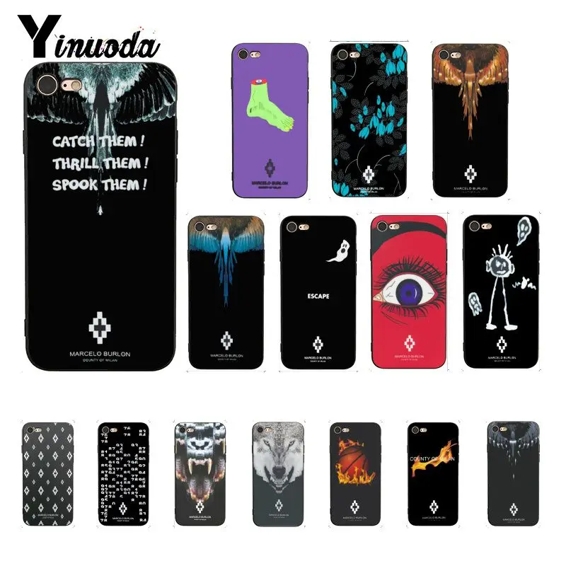 

Yinuoda Marcelo BURLon Animal Wing Hard Protective Phone Case for iPhone 8 7 6 6S 6Plus X XS MAX 5 5S SE XR 10 Cover 11 pro max