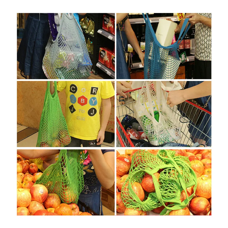 Vogvigo Women Reusable Mesh Net Shopping Bag Foldable Bag Folding Recycle Handbags Home Organization Tote Bag Vogvigo Women Reusable Mesh Net Shopping Bag Foldable Bag Folding Recycle Handbags Home Organization Tote Bag