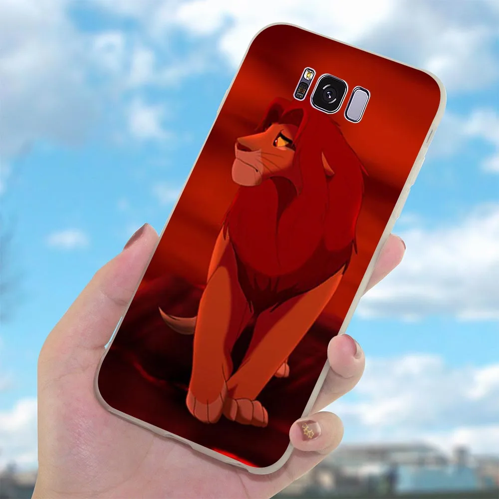 Мягкий чехол из ТПУ с изображением короля льва для Galaxy A7 2018 Чехлы Samsung A6 плюс Чехол