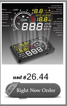 5," ASH-4C автомобиля HUD Дисплей OBD II HUD проектор Цифровой светильник превышение скорости Предупреждение самоприспосабливающаяся топлива спидометров HUD