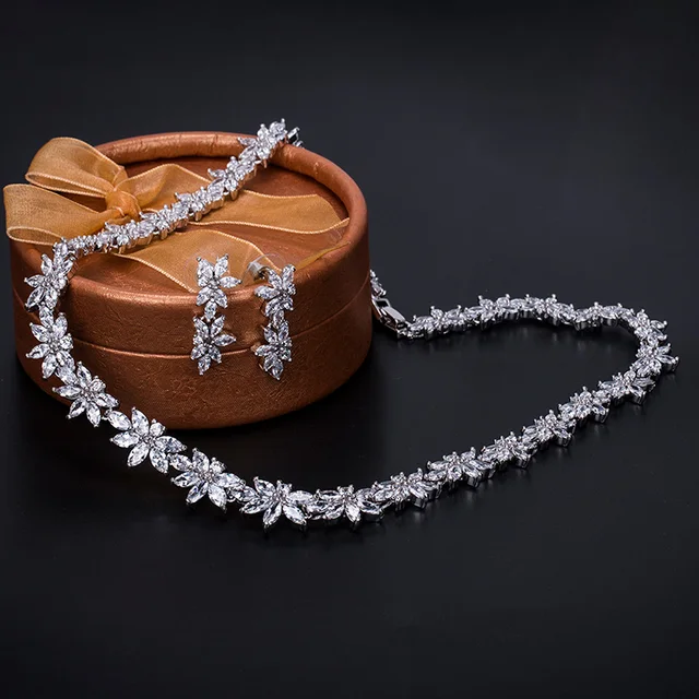 Sparkling Cubic Zirconia Wedding Bridal Jewelry