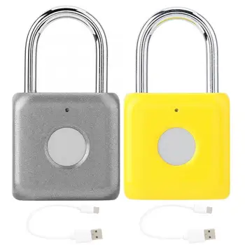 

fechadura digital Mini Smart Keyless Lock Waterproof Fingerprint Padlock For Suitcase Cabinet Door Bike cerradura inteligente