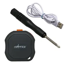 TK-109 EDFY-TKSTAR Mini Impermeable GPS Tracker Tiempo Real Sistema de Seguimiento de GSM AGPS Coche para Mascotas Perro Gato Negro