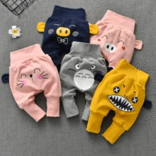 Милые животные штанишки для малышей зимние штаны для маленьких девочек большие pp Штаны хлопковые брюки для мальчиков Толстая детская одежда унисекс Штаны для новорожденных детей