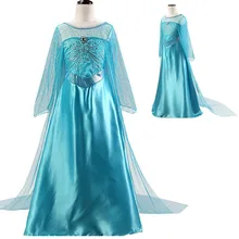 Girls Princess Dresses 2016 Elsa Party Dress Kids Autumn Cosplay Costume Girl Children Clothes vestidos roupas infantis menina T