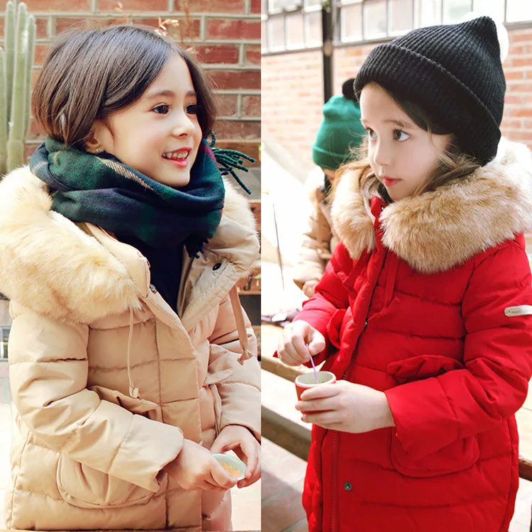 

Baby Girls Jacket 2018 Autumn Winter Jacker For Girls Coat Kids Warm solid Hooded Children Outerwear Coat For Girls Clothes