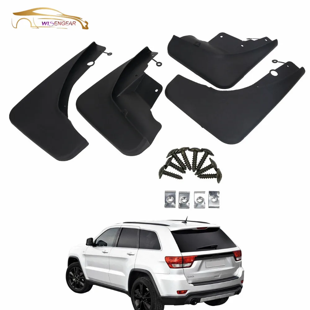 WISENGEAR 1Set/4Pcs Car Mud Flap Mudguards Front Rear Mudflaps Fender Splash Guards For Jeep