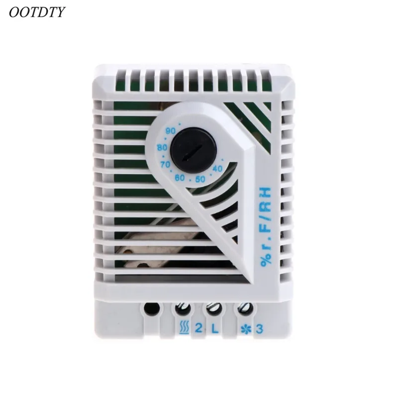 

OOTDTY Mechanical Hygrostat Humidity Controller Connect Fan Heater for Cabinet MFR012
