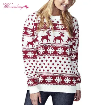 

Women Thicken Hoodie Sweatshirt Jumper Female Pullover Tops Lady Coat Christmas series Pattern Winter