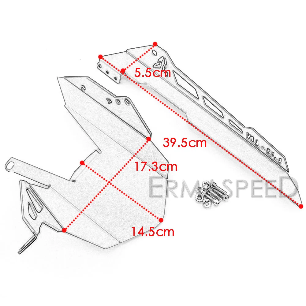 Мотоциклетное крыло цепь крышка защита заднего колеса Hugger CNC алюминиевые аксессуары для Yamaha MT07 2013- FZ07