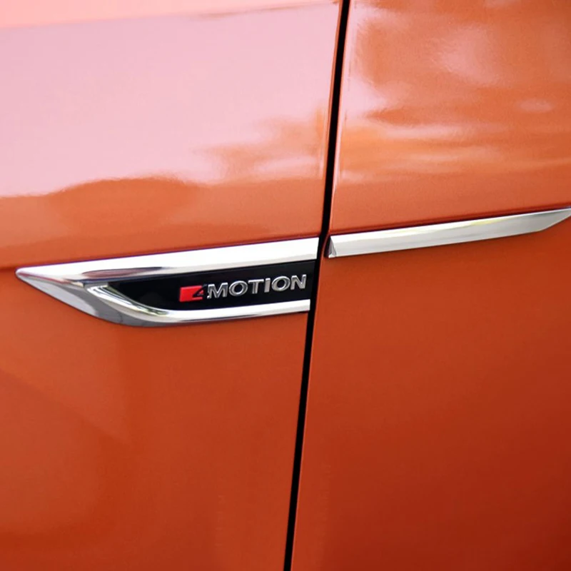 

Car styling Side Fender Emblem Badge sticker mk2 4 Motion 4Motion Trim 4pcs For VW Volkswagen T-ROC 2017 2018 2019