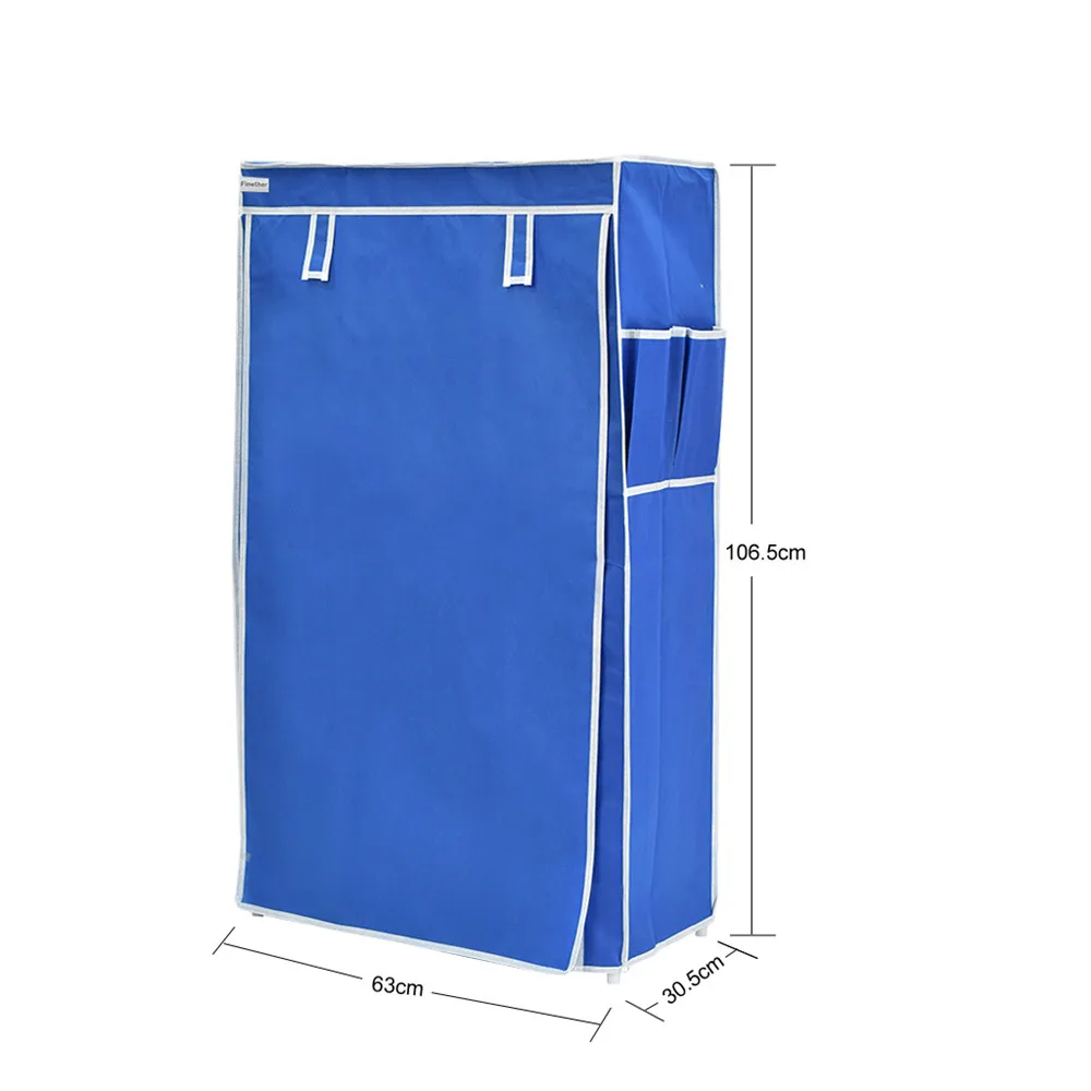 Finether Non-Woven fabric Shoes Storage with Side Pockets-Blue8