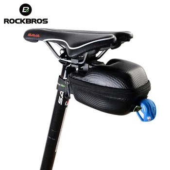 

ROCKBROS Cycling Rear Bags Large Capacity MTB Road Seatpost Mini Waterproof Carbon Fiber Portable Fixed Bicycle Bike Saddle Bags