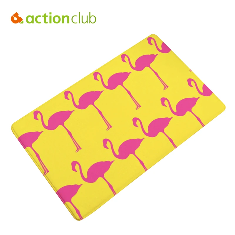 USPIRIT Flamingo Printed Anti slip Floor Mats Kitchen Rug Bath Mat