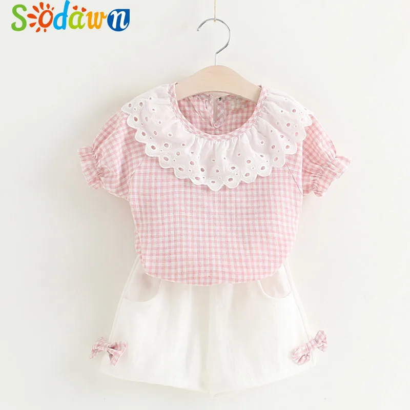 Summer Baby Girls Clothes White Jacket Flower Decoration+Denim Shorts ...