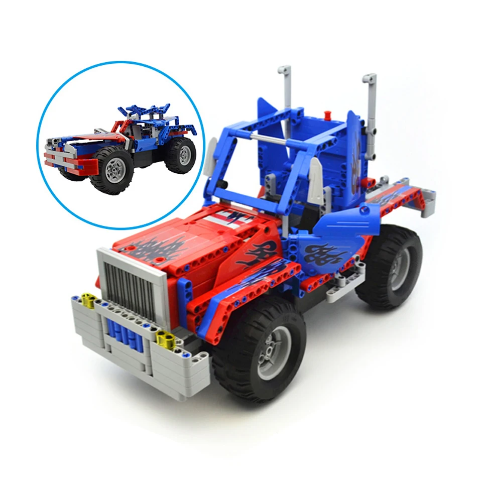 

Technic City 2 In 1 Transformable Prime Vehicle Figure Building Blocks Bricks RC Truck Car Model For Boy
