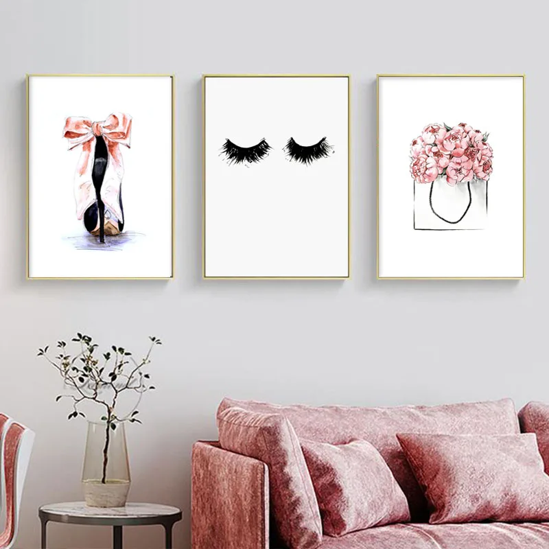 

Abstract Eye Wall Art Pictures for Girl Bedroom Decor Canvas Painting Eye Lashes Posters and Prints Modern Home Decor Prints