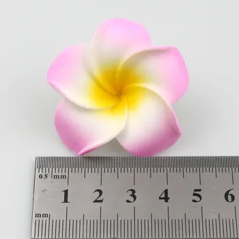 

Pink Plumeria 2 inch Plumeria Foam Flower Beach Weddings Hula Hawaii Gardenia Vacation Tropical Costumes 20pcs/lot