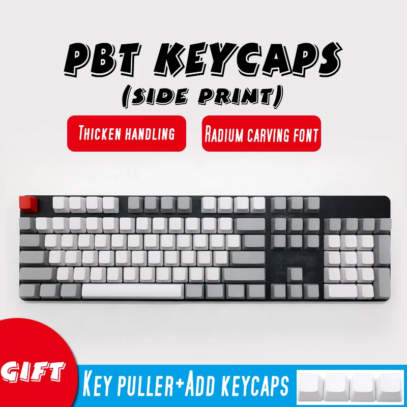 Карбоновый ключ ZEALER с высокой печатью Pbt для механической клавиатуры 108 клавиш