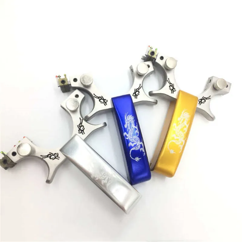 

Slingshot hunting stainless steel slingshot flat rubber band outdoor shooting powerful hand-held bow new 2019