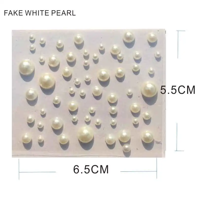 Поддельная белая жемчужная палочка FG04 драгоценный камень на лицо для свадьбы