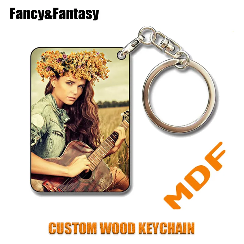 

Fancy&Fantasy Wood Custom Keychain Men Print Colorful Photo Picture Cute Personalized Keychain Women Bag Car Key Ring Jewelry