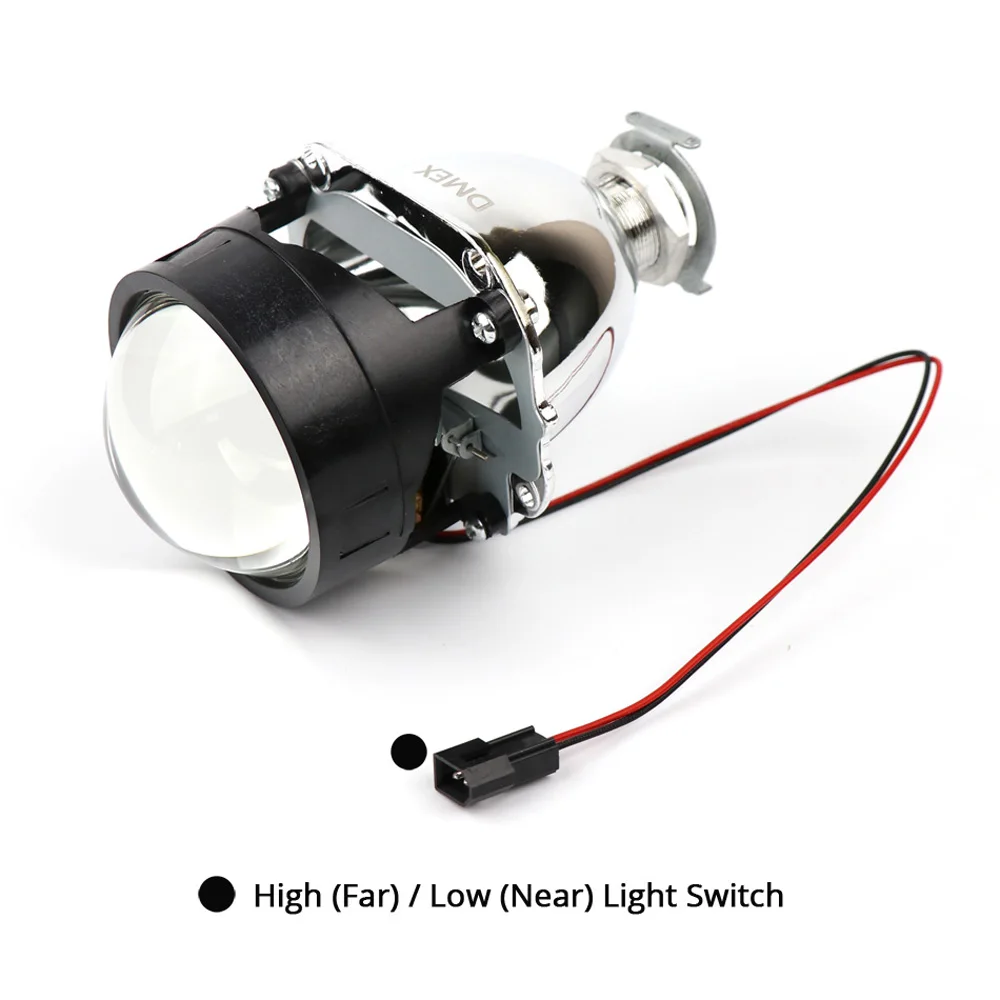 DMEX 2.5 Inch HID Bi-Xenon WST Mini H1 Projector Lens with Shroud, Suitable For H4 H7 Car HeadLight, LHD RHD