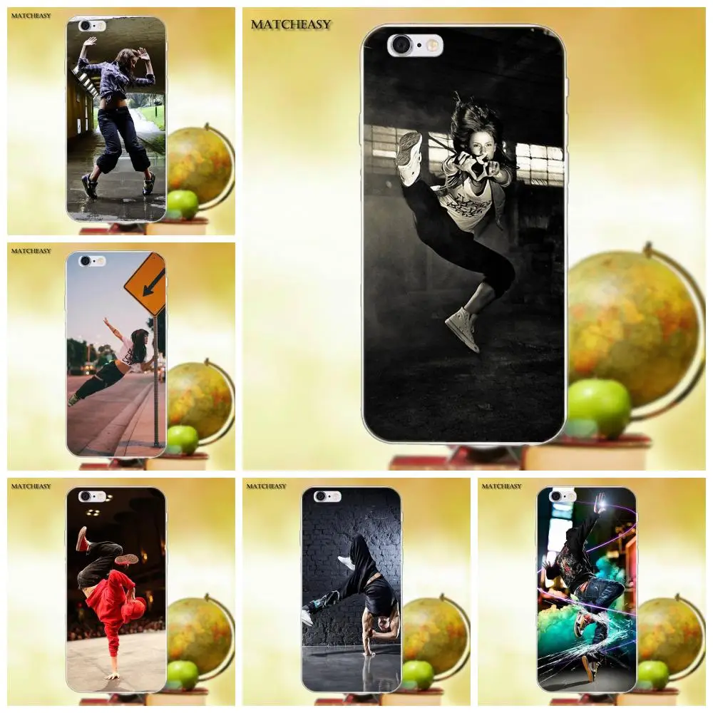 

TPU Mobile Pouch For Apple iPhone X XS Max XR 4 4S 5 5C SE 6 6S 7 8 Plus X Hot Break Dancing Breaking Hip Hop