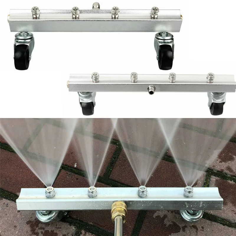 

Car Automobile Chassis High Pressure Road Cleaning 4 Nozzle Water Broom Power Washer Water Gun Accessories Cleaning Tool