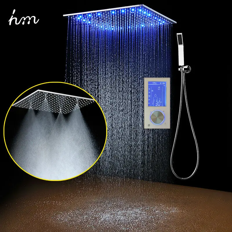 LED Интеллектуальный цифровой дисплей Набор для душа с дождем 20 &quotSPA Mist