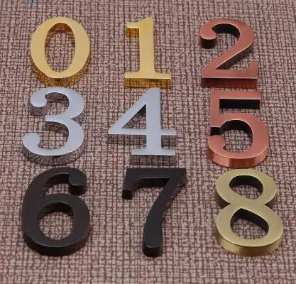 Высококачественный металлический Бронзовый цифровой Размер, английская буква, алфавитная дверь, номер слова, настенные Цифры, настенные буквы, тарелка