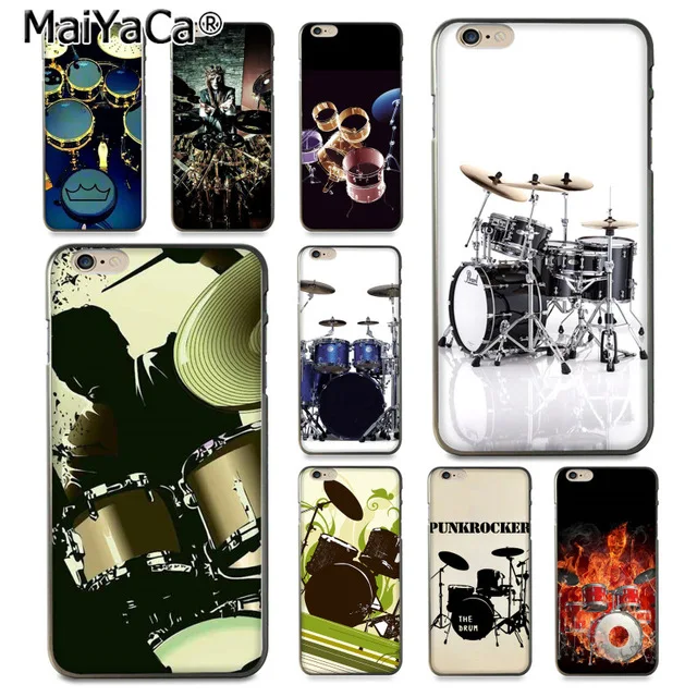 Музыкальный инструмент MaiYaCa барабан для iPhone 4S SE 5C 5S 6 6S 7 8 Plus X XR XS MAX Samsung черный