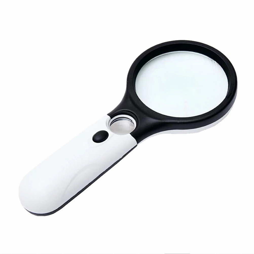 High Quality 3 LED Light 45X Handheld Reading Magnifying Glass Cool