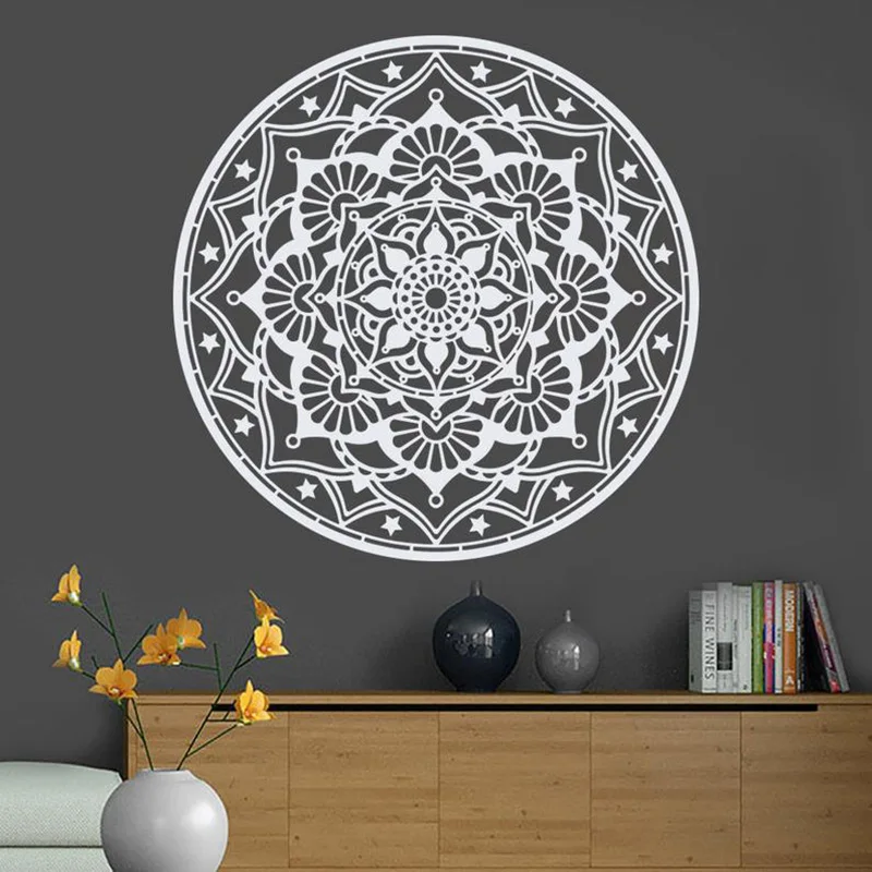 

Wall Decals Mandala ,Yoga Ganesh Buddha Sticker, Bohemian Bedroom Decor,Boho Wall Art, Mandala Sticker, Yoga Studio DecorA12-064